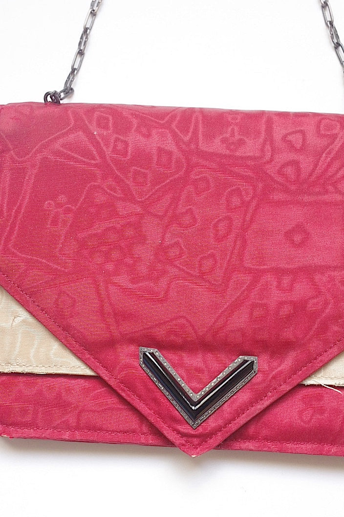 sac antique アンティークプチsac トランプ柄 .FR a l'epoque