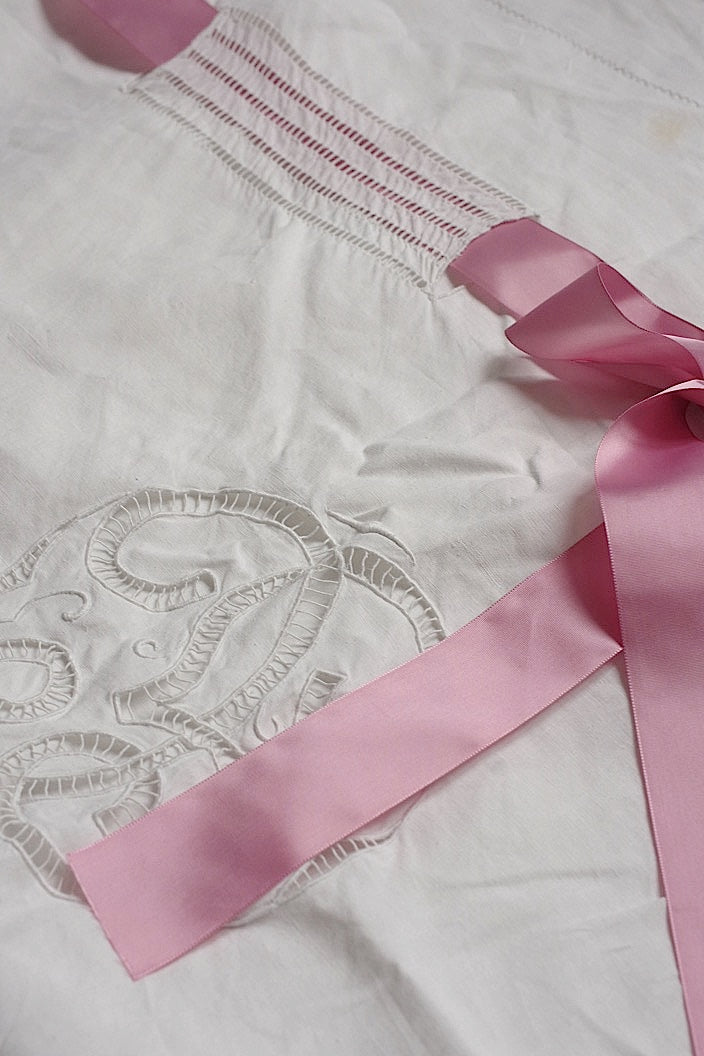 dessus de lit ancien antique bed cover lace