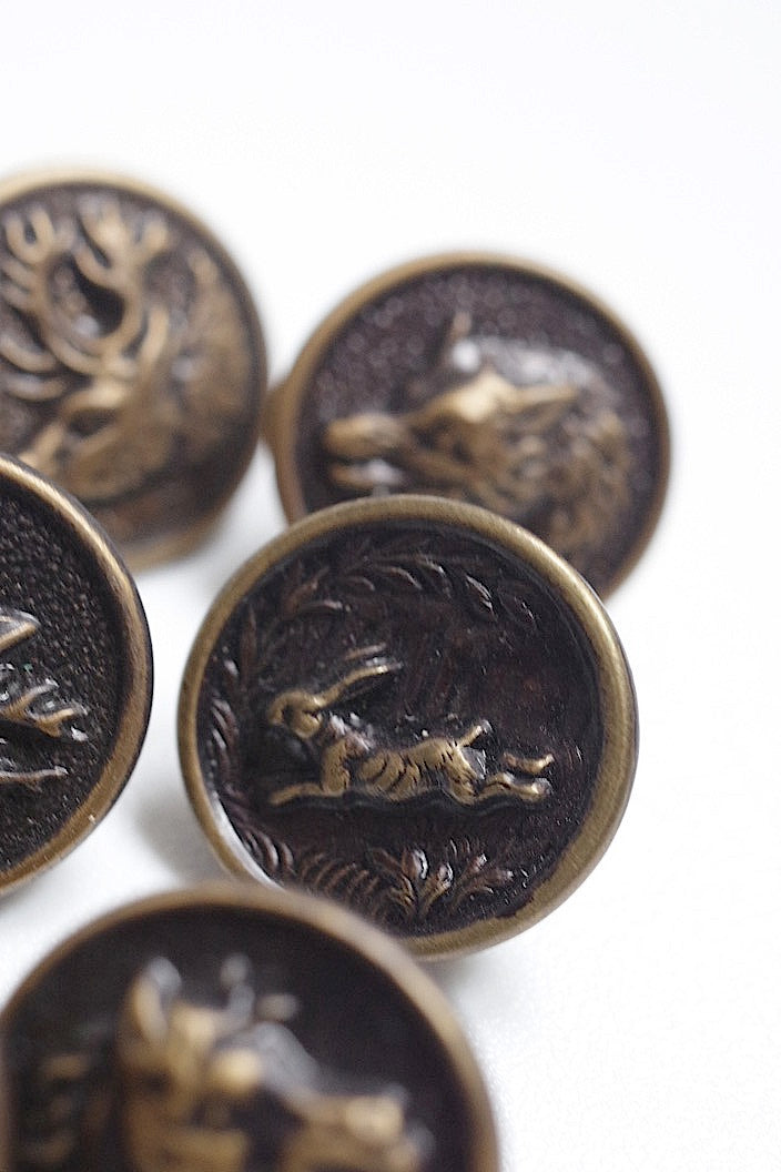 bouttons vintage  ヴィンテージ ハンターボタンlot5 .FR a l'epoque