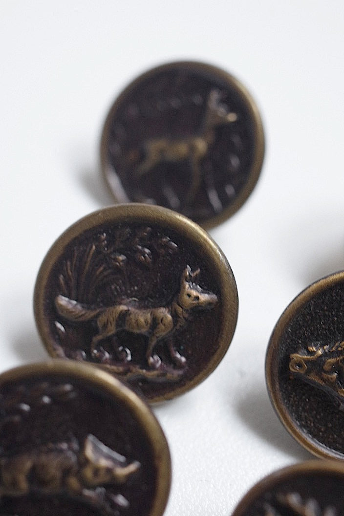 bouttons vintage  ヴィンテージ ハンターボタンlot5 .FR a l'epoque