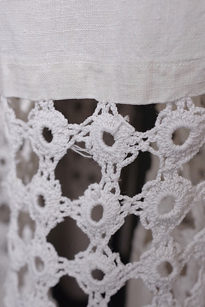 vêtement antique antique church tunic linen fabric aube 1