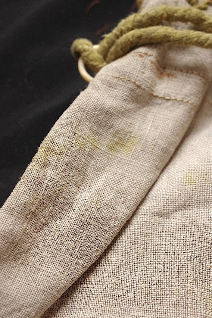 sac antique antique embroidery drawstring bag