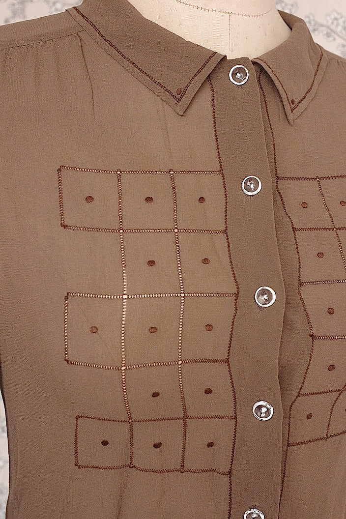 vêtement vintage vintage chiffon blouse