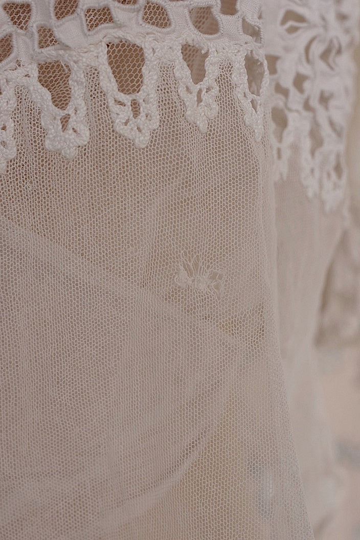 vêtement antique アンティークカットワークレースブラウス