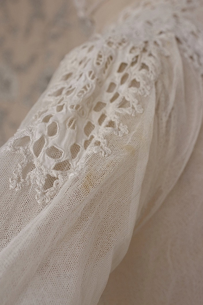 vêtement antique アンティークカットワークレースブラウス