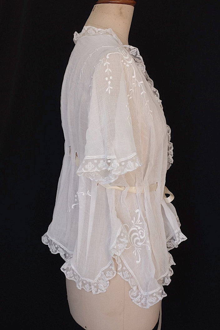 vêtement antique antique embroidery blouse haori