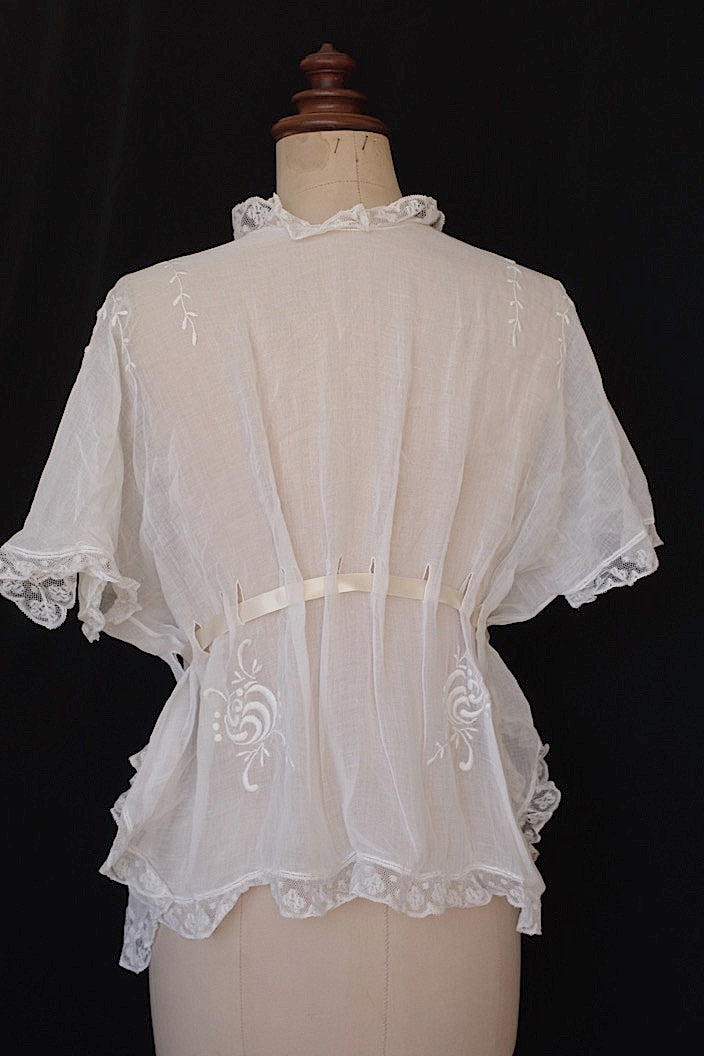 vêtement antique antique embroidery blouse haori