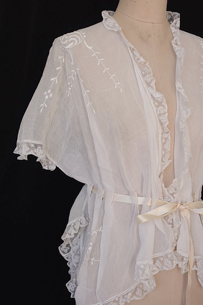 vêtement antique antique embroidery blouse haori