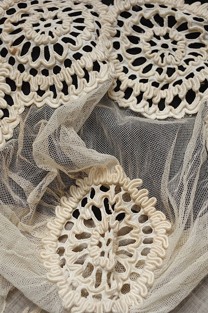 dentelle antique antique lace embroidery material lot2