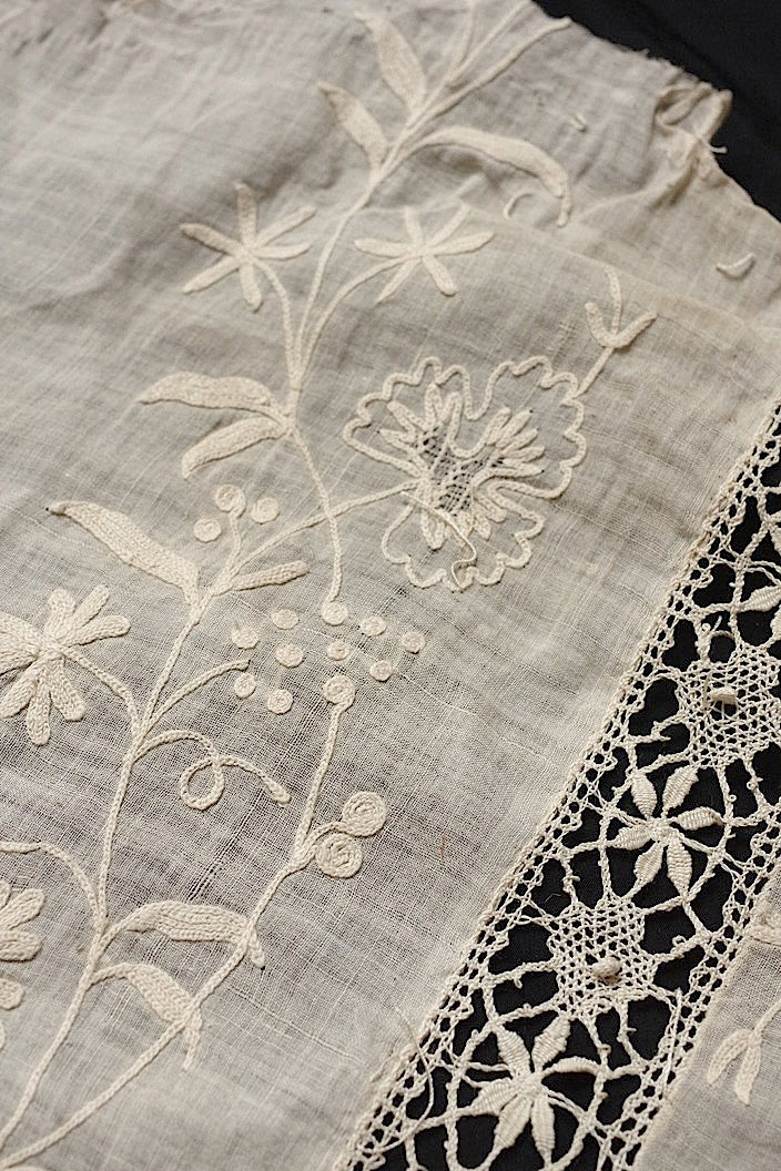 dentelle antique antique lace embroidery material lot2