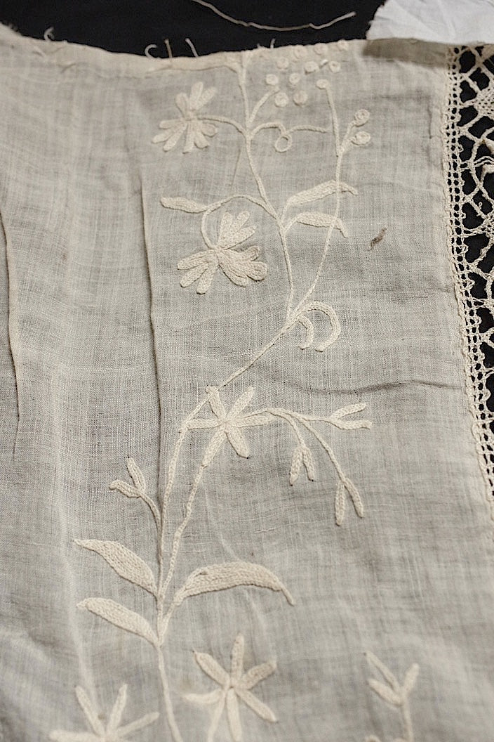 dentelle antique antique lace embroidery material lot2