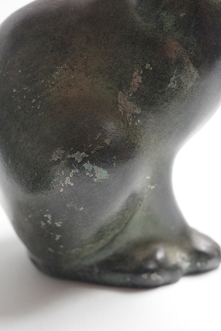 sculpture antique アンティークうさぎ ペア .FR a l'epoque