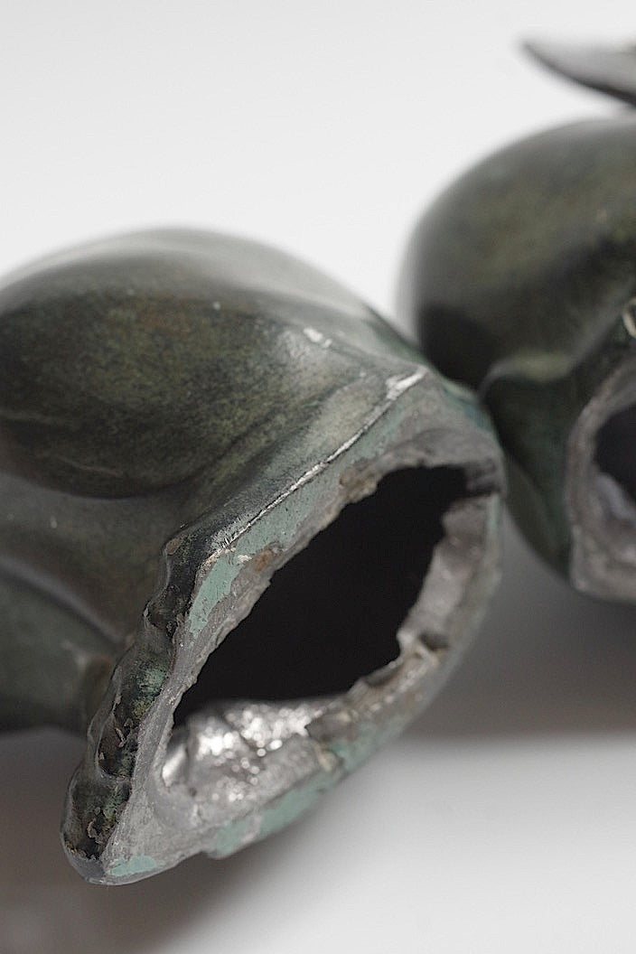 sculpture antique アンティークうさぎ ペア .FR a l'epoque