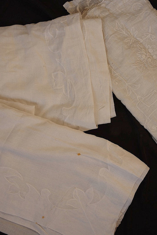 linge de maison antique アンティークカーテン lot .FR A Ll'EPOQUE