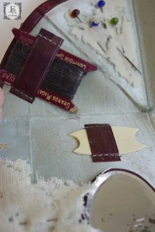 NECESSAIREE; OUVRAGE アンティーク 裁縫セット .FR a l'epoque