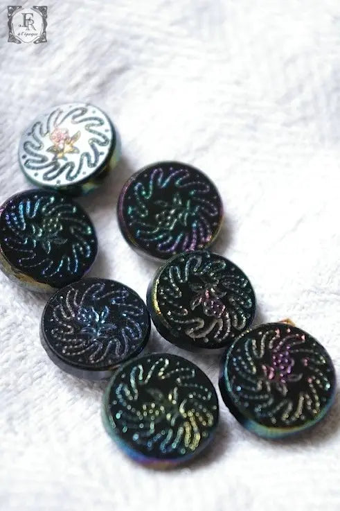 boutons アンティーク ガラスボタン .FR A Ll'EPOQUE
