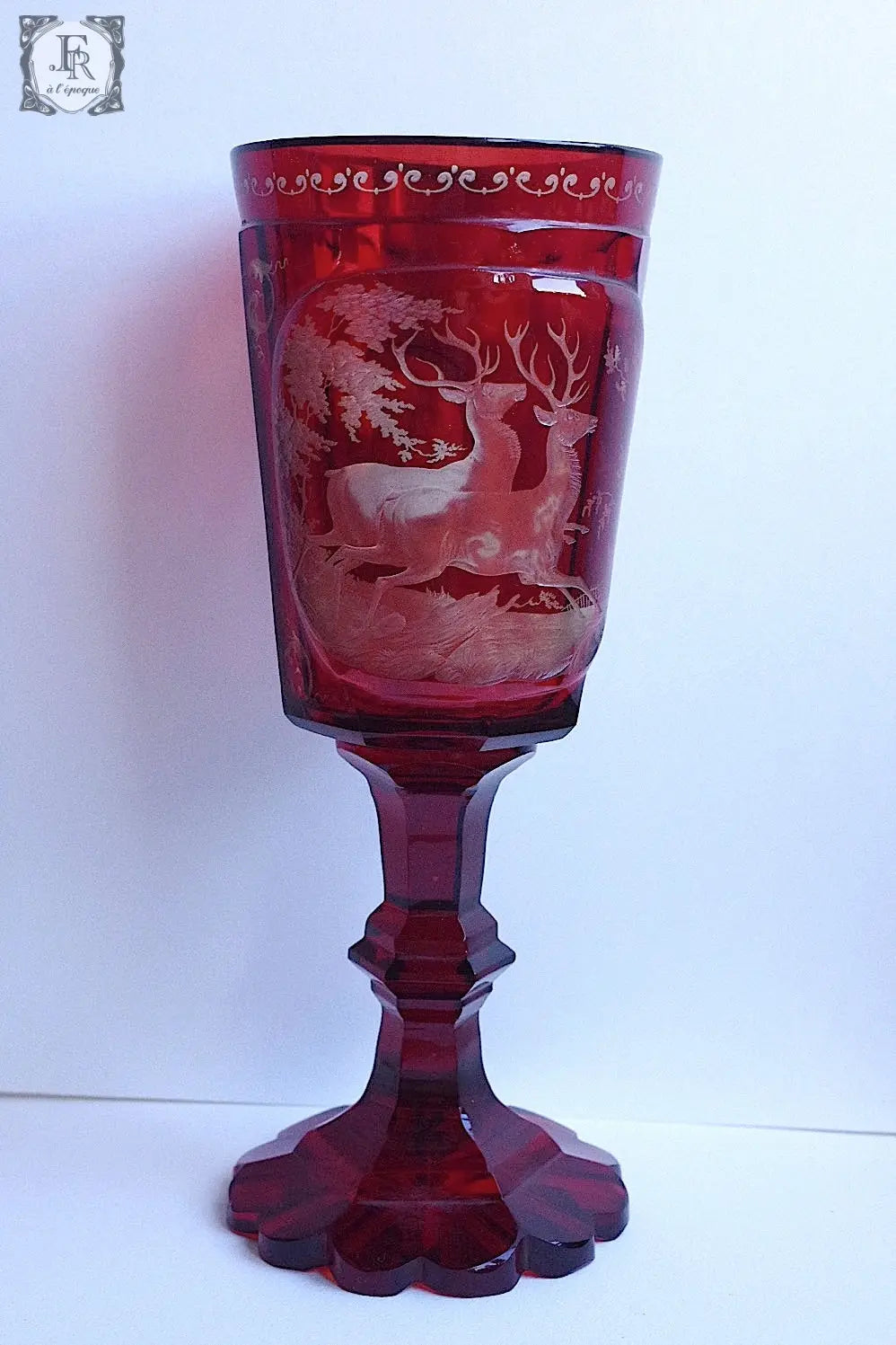 calice  antique アンティーク ボヘミアングラス 教会 .FR A Ll'EPOQUE