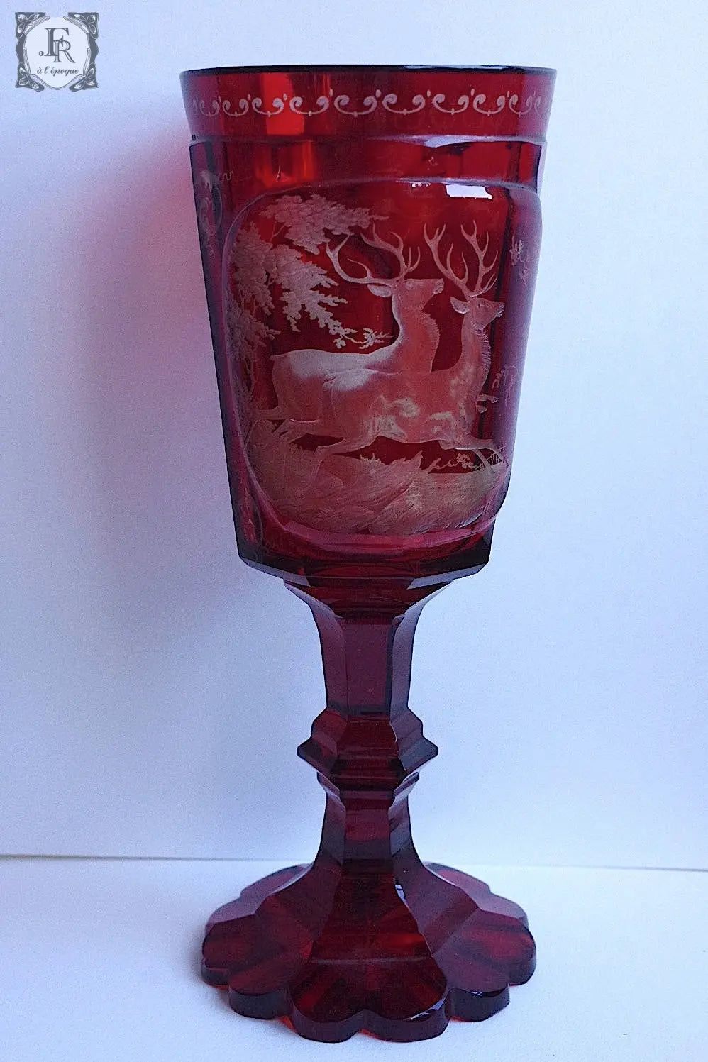 calice  antique アンティーク ボヘミアングラス 教会 .FR A Ll'EPOQUE