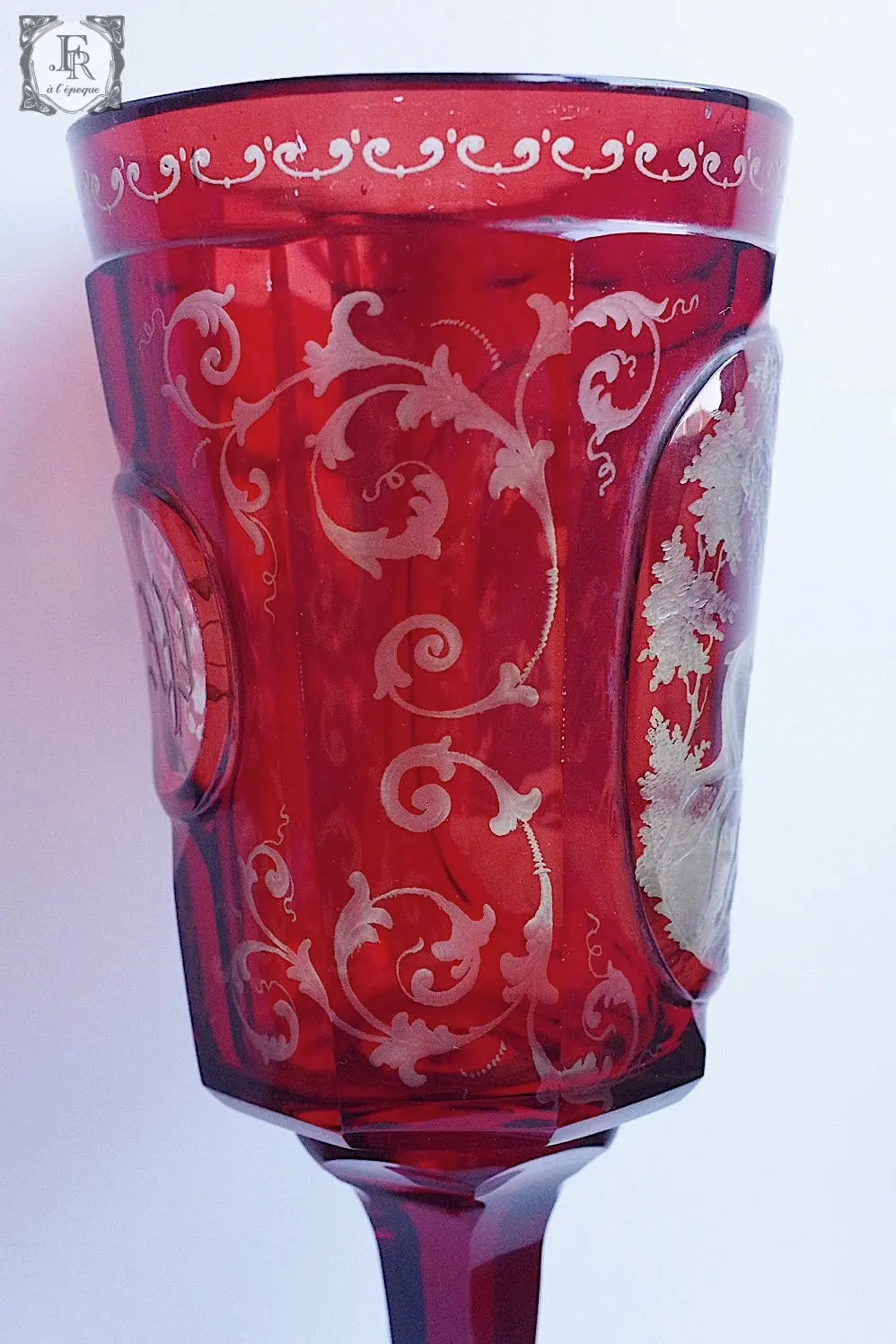calice  antique アンティーク ボヘミアングラス 教会 .FR A Ll'EPOQUE