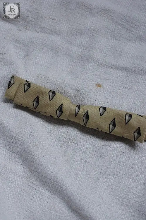 papillon ヴィンテージ 蝶ネクタイ キイロダイヤ柄 .FR A Ll'EPOQUE