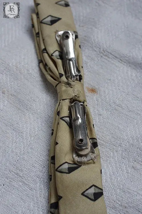 papillon ヴィンテージ 蝶ネクタイ キイロダイヤ柄 .FR A Ll'EPOQUE