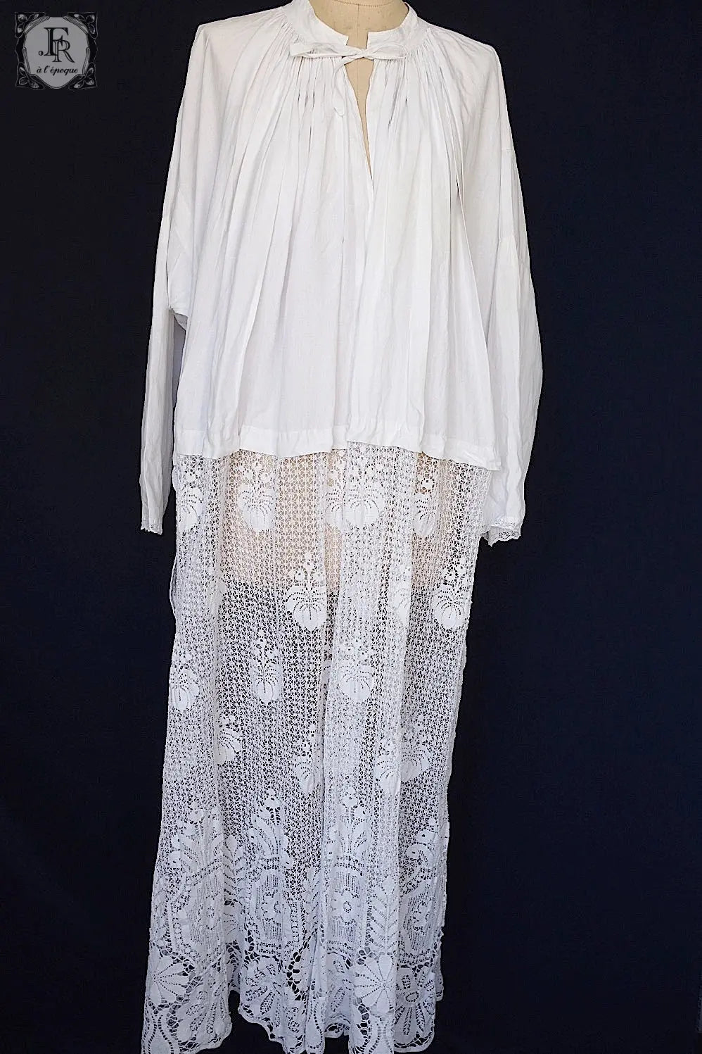 フランスアンティーク教会チュニック、チャーチースモックの販売