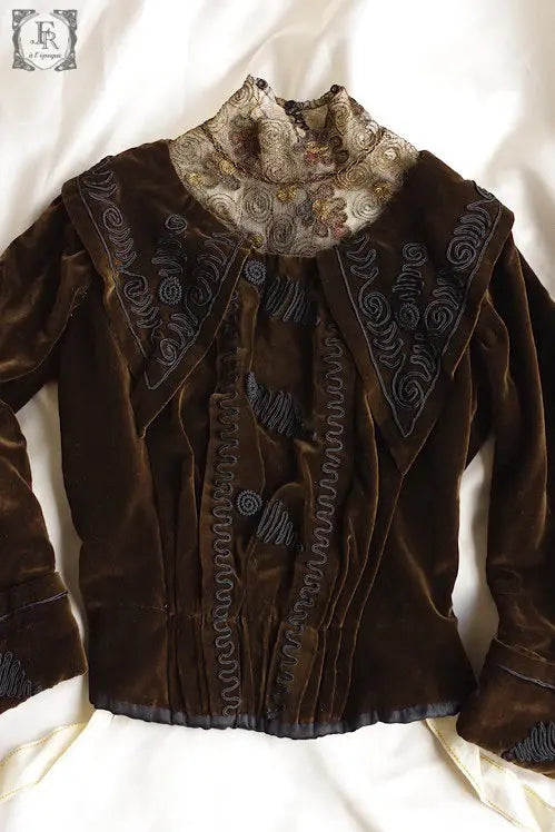 vetement d'enfan ベルベット コサージュ 少女サイズ .FR A Ll'EPOQUE