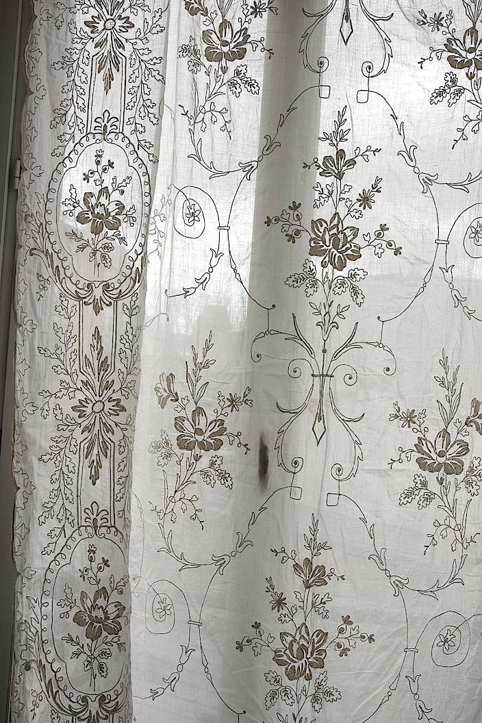 linge de maison antique アンティークカーテン　3 .FR a l'epoque