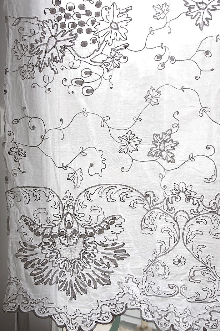 linge de maison antique アンティークカーテン　5 .FR a l'epoque
