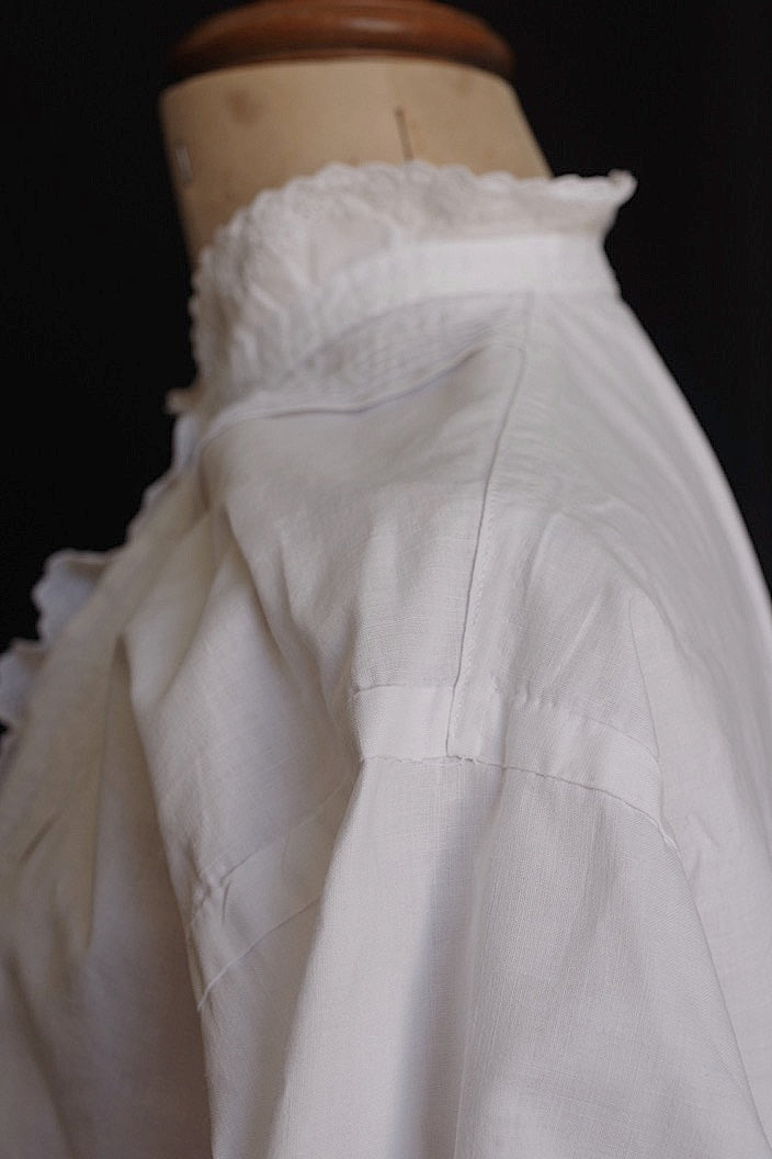 vêtement antique アンティークホワイトワークブラウス1