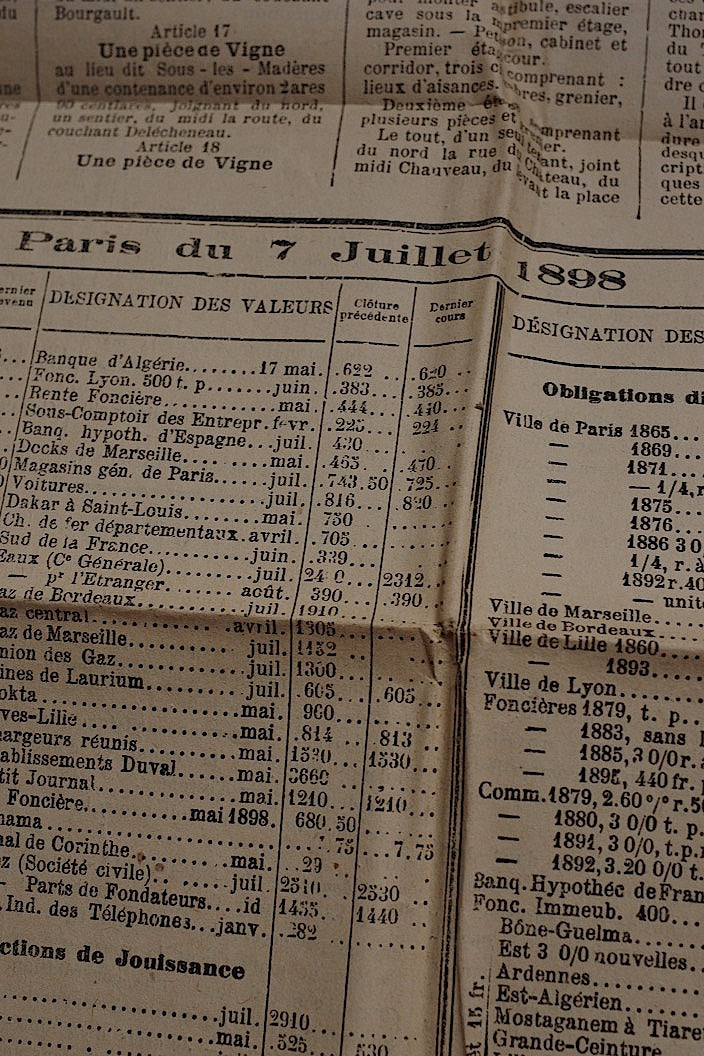 journaux antique newspaper 1898