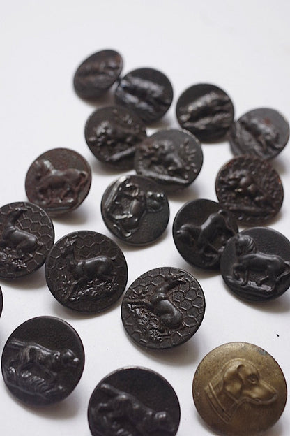 boutons antique　アンティークボタン ハンターボタン　lots4 .FR a l'epoque