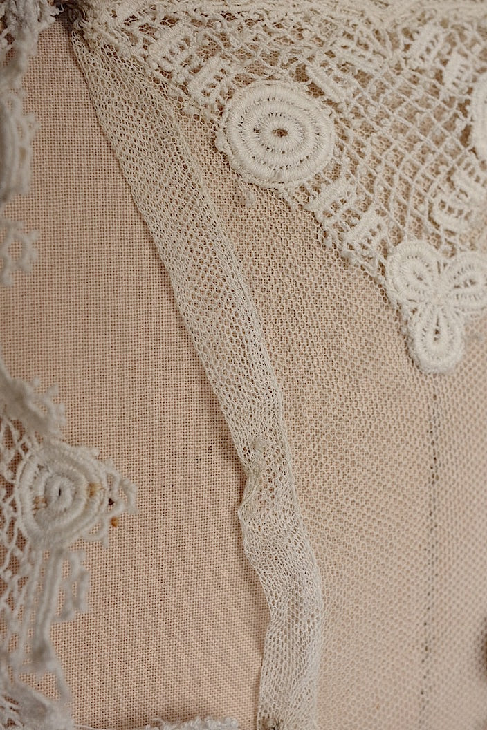 vêtement antique　アンティークレースブラウス　羽織 素材補修用　lot
