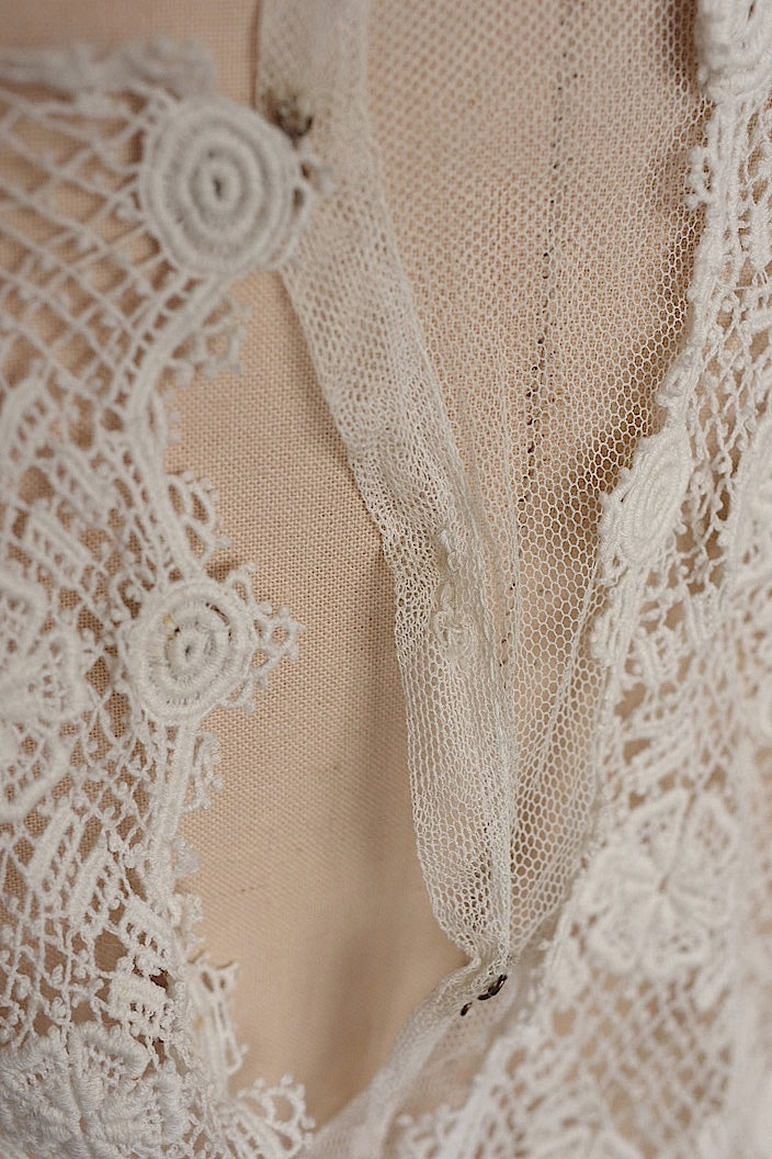 vêtement antique　アンティークレースブラウス　羽織 素材補修用　lot