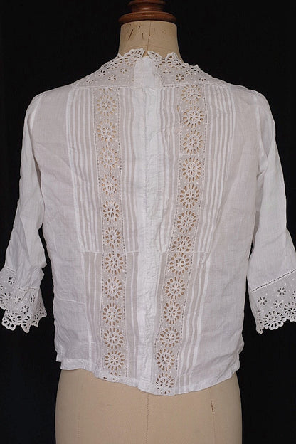 vêtement antique　アンティーク コットンブラウス　1 .FR a l'epoque