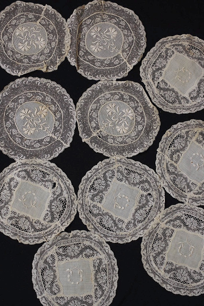 dentelle antique アンティーク　napperon 10枚