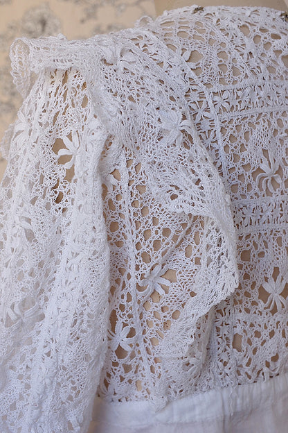 vêtement antique アンティークブラウス　ボビンレース　2 .FR a l'epoque