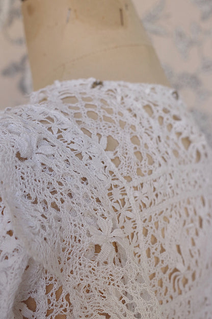 vêtement antique アンティークブラウス　ボビンレース　2 .FR a l'epoque