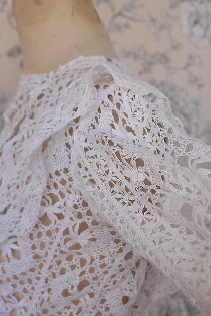 vêtement antique アンティークブラウス　ボビンレース　2 .FR a l'epoque