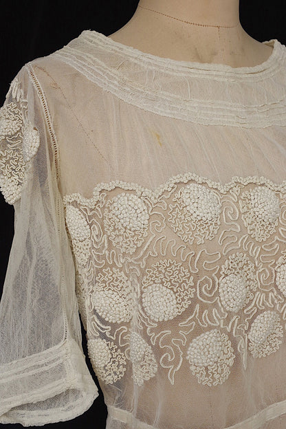 vêtement antique アンティークコットンブラウス5 .FR a l'epoque