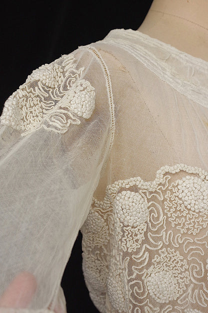 vêtement antique アンティークコットンブラウス5 .FR a l'epoque