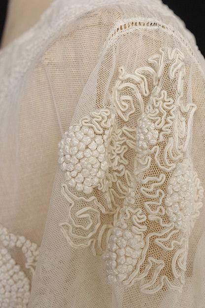 vêtement antique アンティークコットンブラウス5 .FR a l'epoque