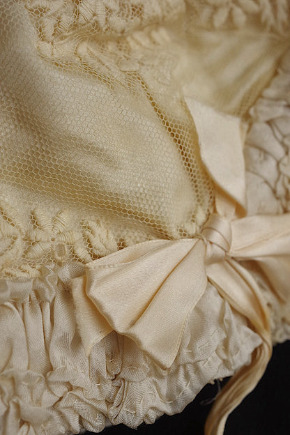 dentelle antique アンティークレース　bonnet ボネ　1 .FR a l'epoque