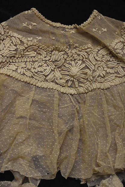 dentelle antique アンティークレース　ドレス　制作用　素材 .FR a l'epoque