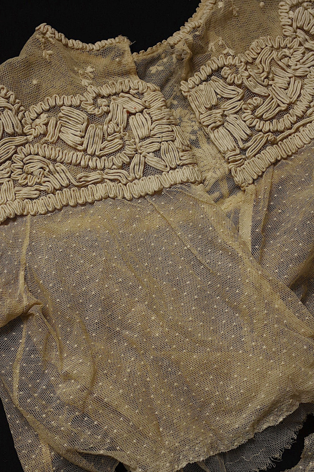 dentelle antique アンティークレース　ドレス　制作用　素材 .FR a l'epoque