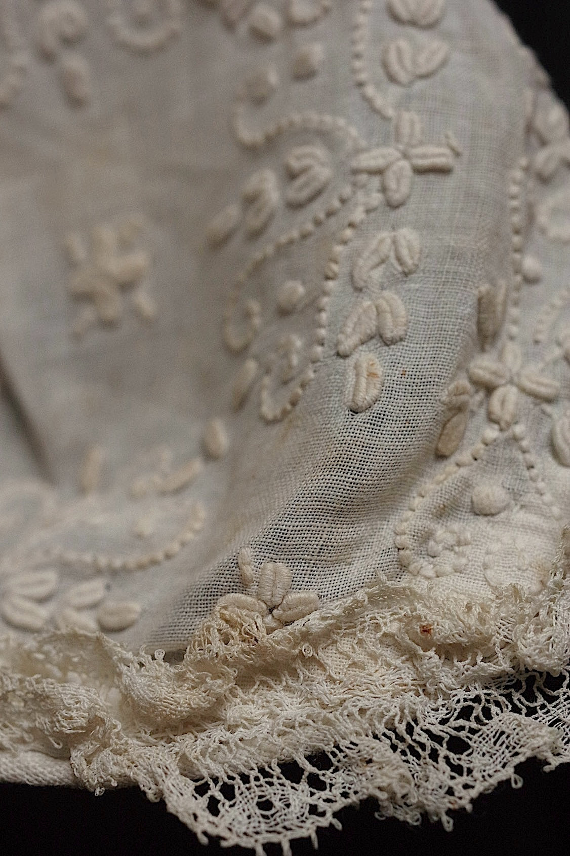 アンティークレース　dentelle antique アンティーク刺繍ボネ .FR a l'epoque