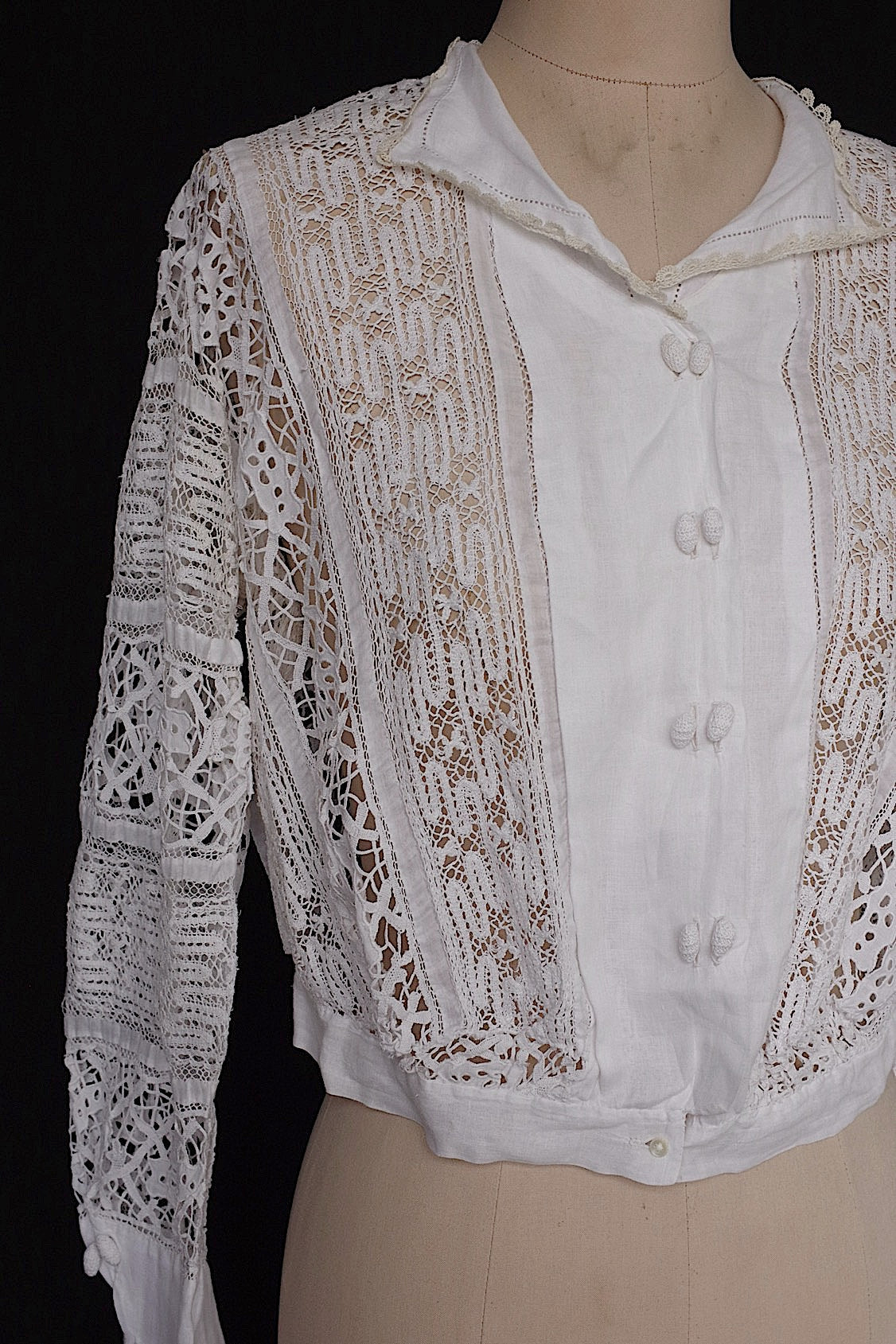 アンティークブラウス　vêtement antique アンティークレースブラウス .FR a l'epoque