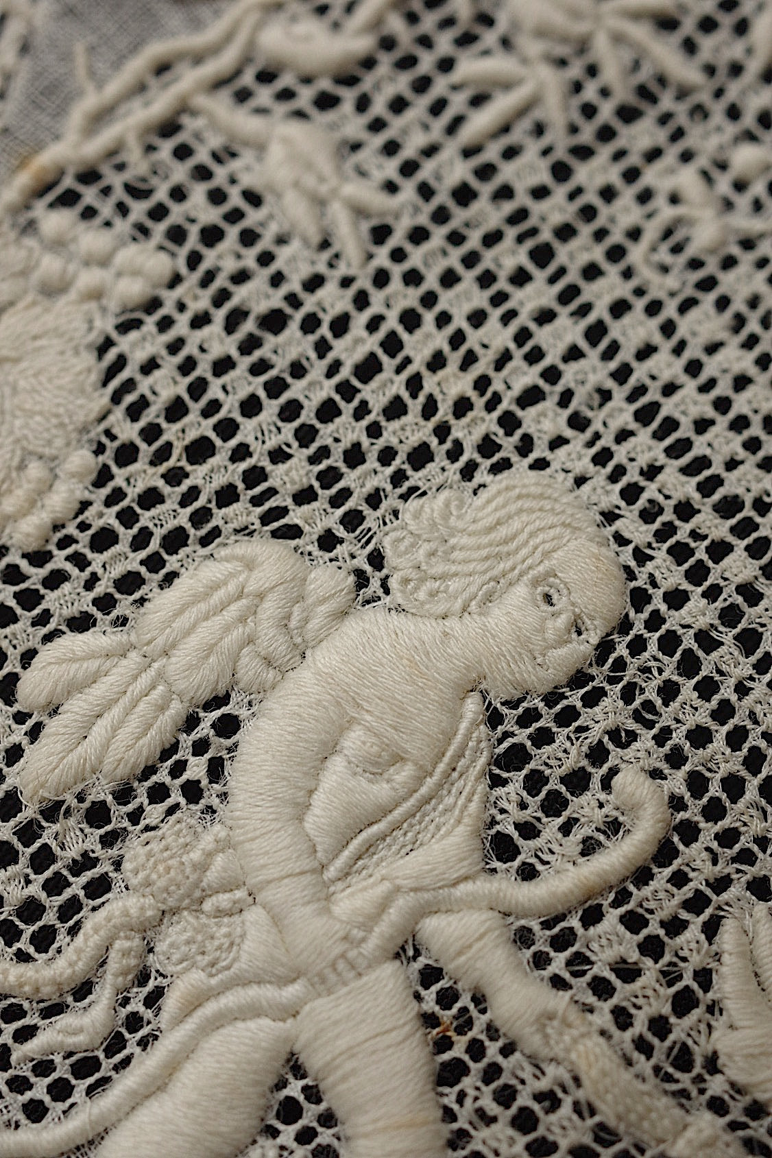 アンティークハンカチ　mouchoir  antique アンティーク刺繍　ハンカチ3 .FR a l'epoque