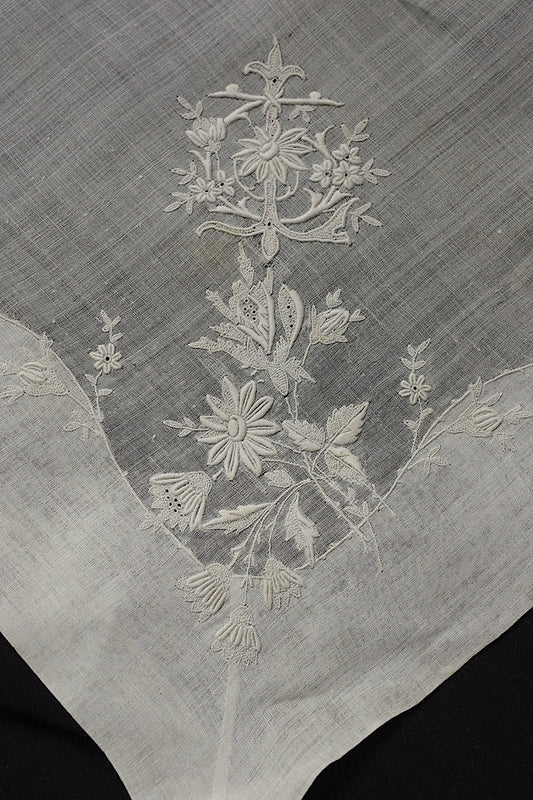 アンティークハンカチ　mouchoir  antique アンティーク刺繍　ハンカチ5