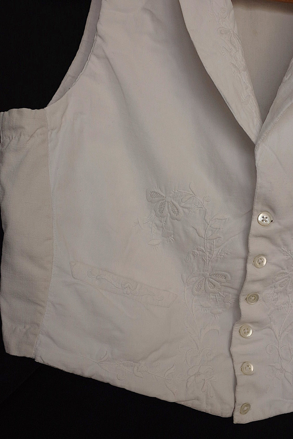 アンティーク古着　vêtement antique アンティーク刺繍ジレ　pour monsieur .FR a l'epoque